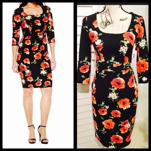 ✨NWT✨ Stunning Floral Pattern 3/4 Sleeve Dress🌹